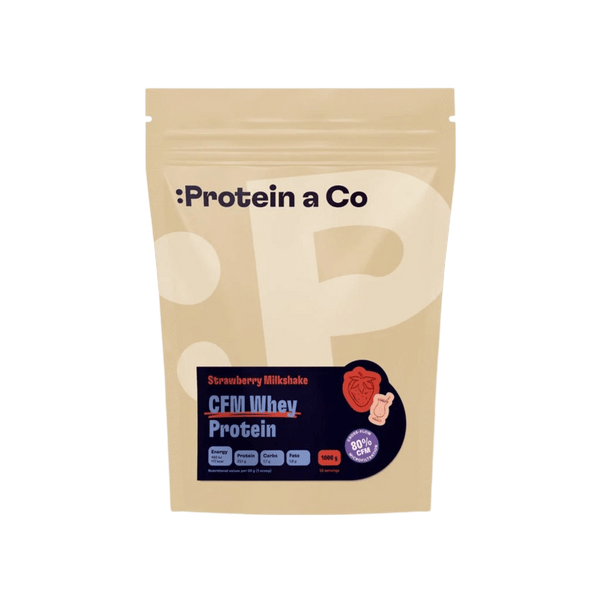 CFM WHEY PROTEIN 80 1 kg – Strawberry milkshake - FitMar.cz