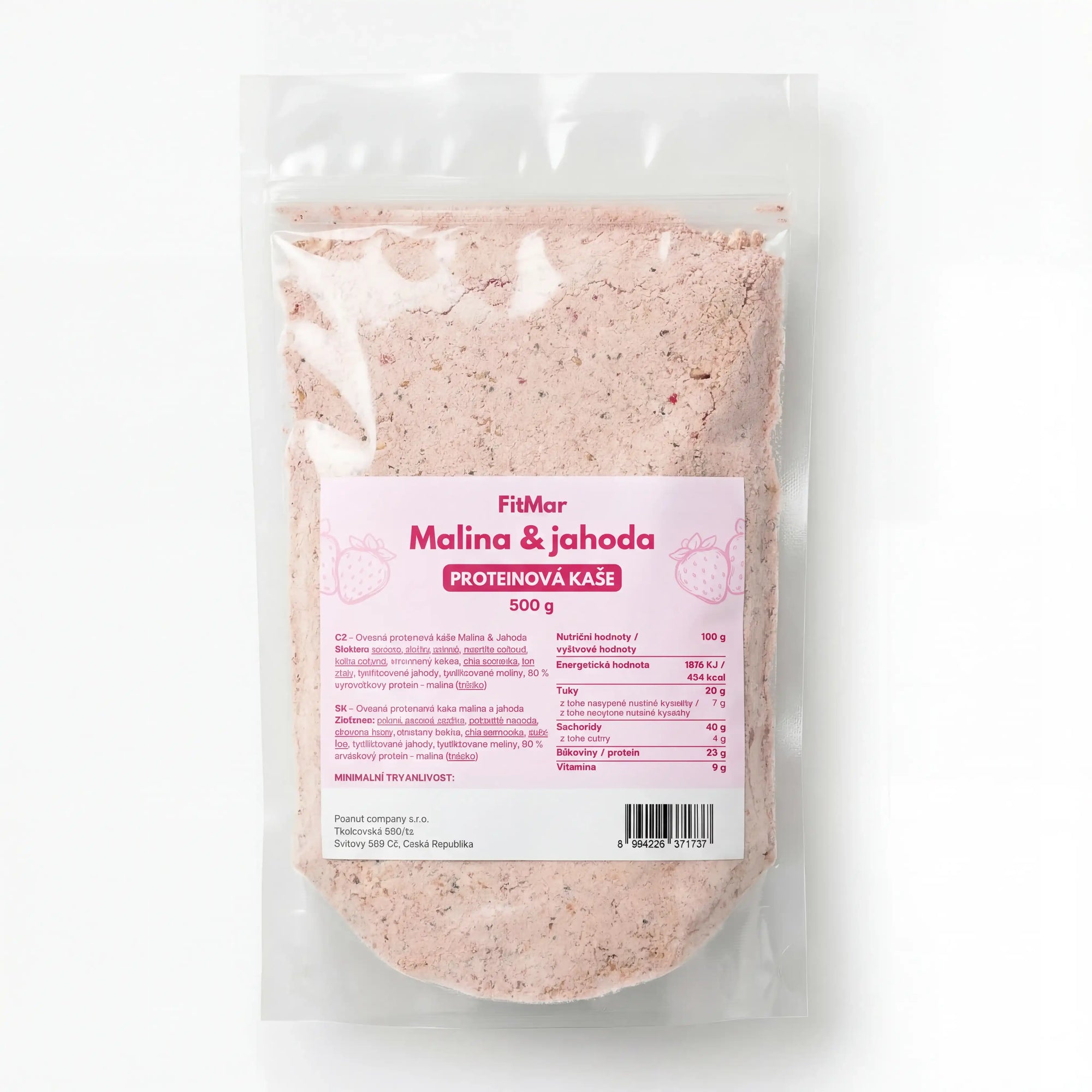 FitMar Protein-Haferbrei Himbeere und Erdbeere 500 g